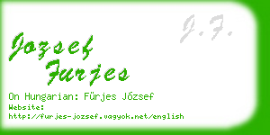 jozsef furjes business card